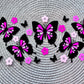 Pink butterflies | UV DTF glass can wrap