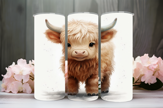 Cute baby highland cow 20oz tumbler