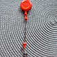 Orange beadable bar badge reel