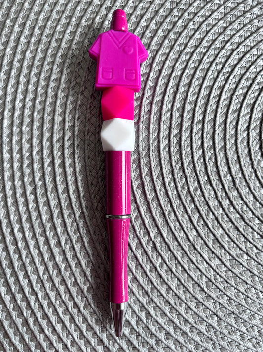 Pink scrub top pen