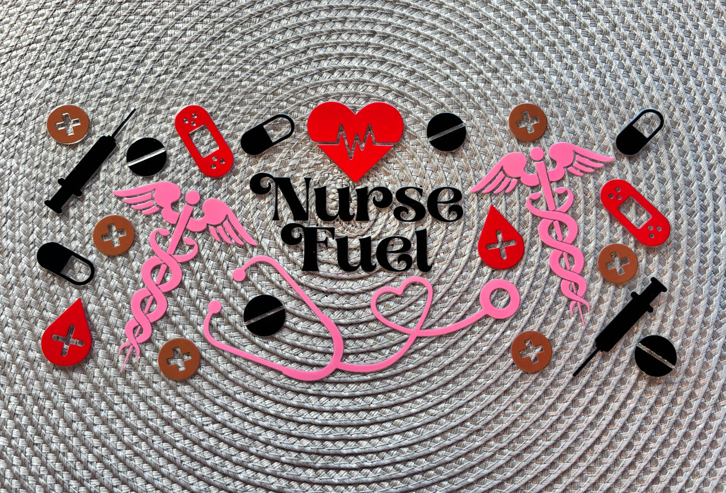 Nurse fuel | UV DTF glass can wrap