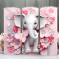 Elephant with pink flower 3D affect 20oz tumbler