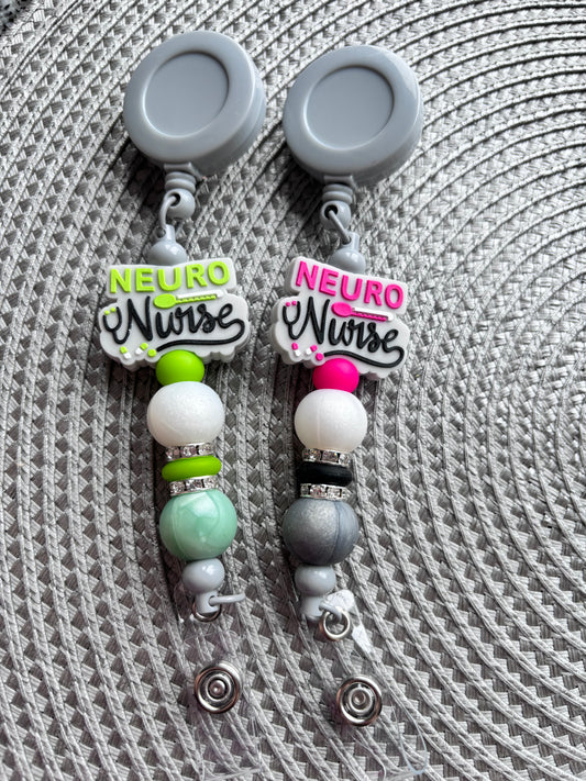 Neuro nurse badge reel