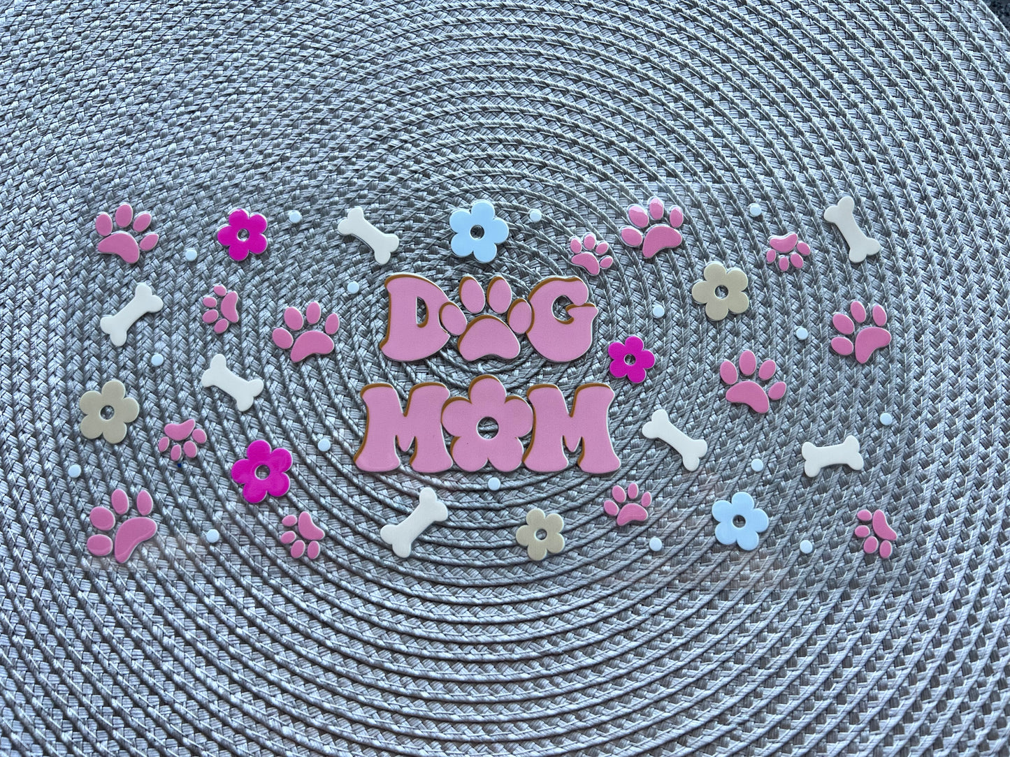 Dog mom | UV DTF glass can wrap