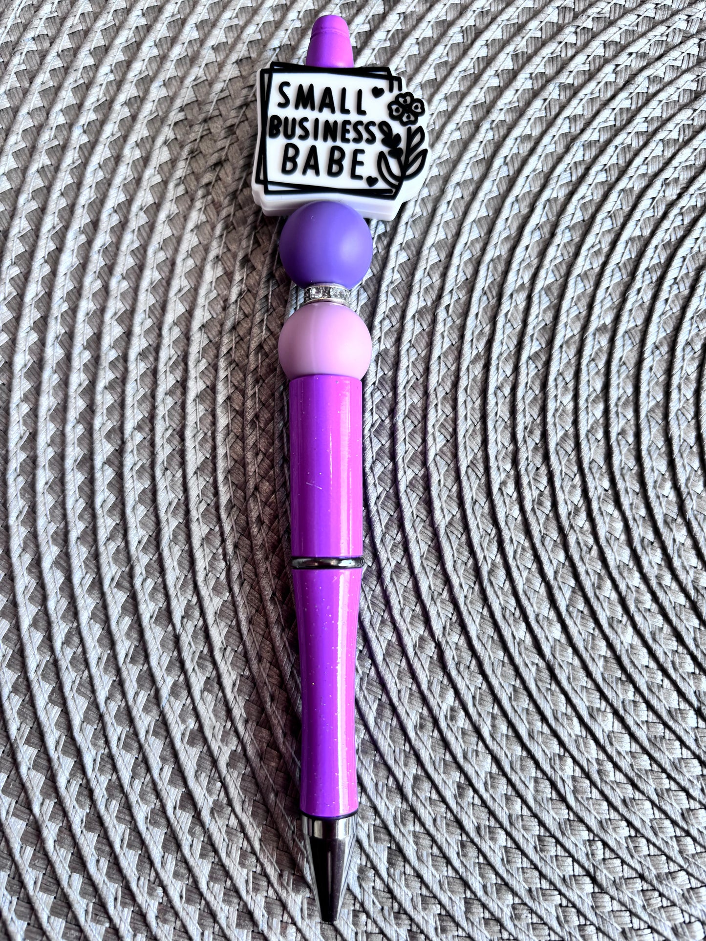 Small business babe purple pen