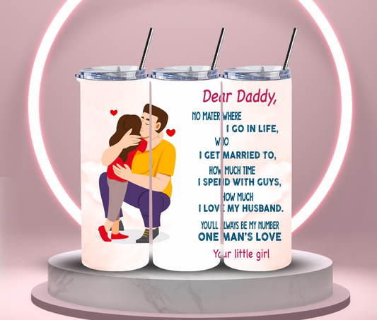 Dear daddy 20oz tumbler