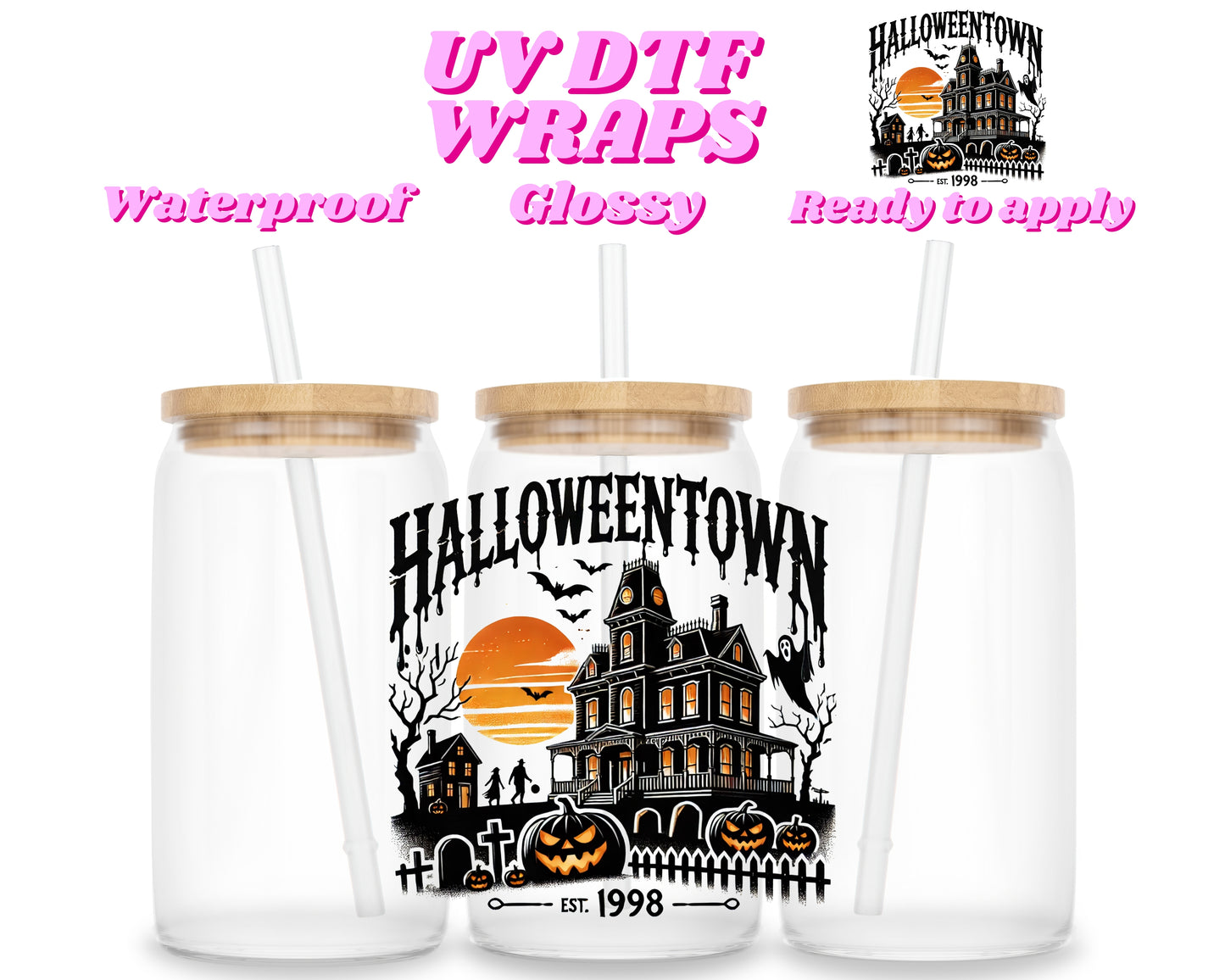 Halloween town | UV DTF decal