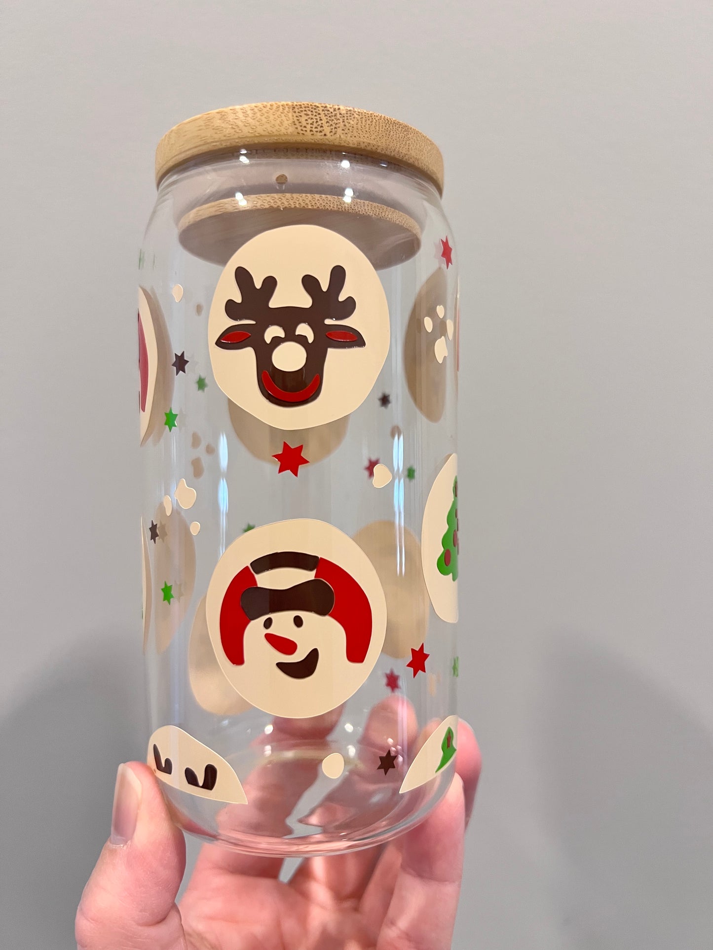 Christmas cookies glass can