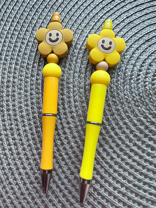 Smiley flower pens