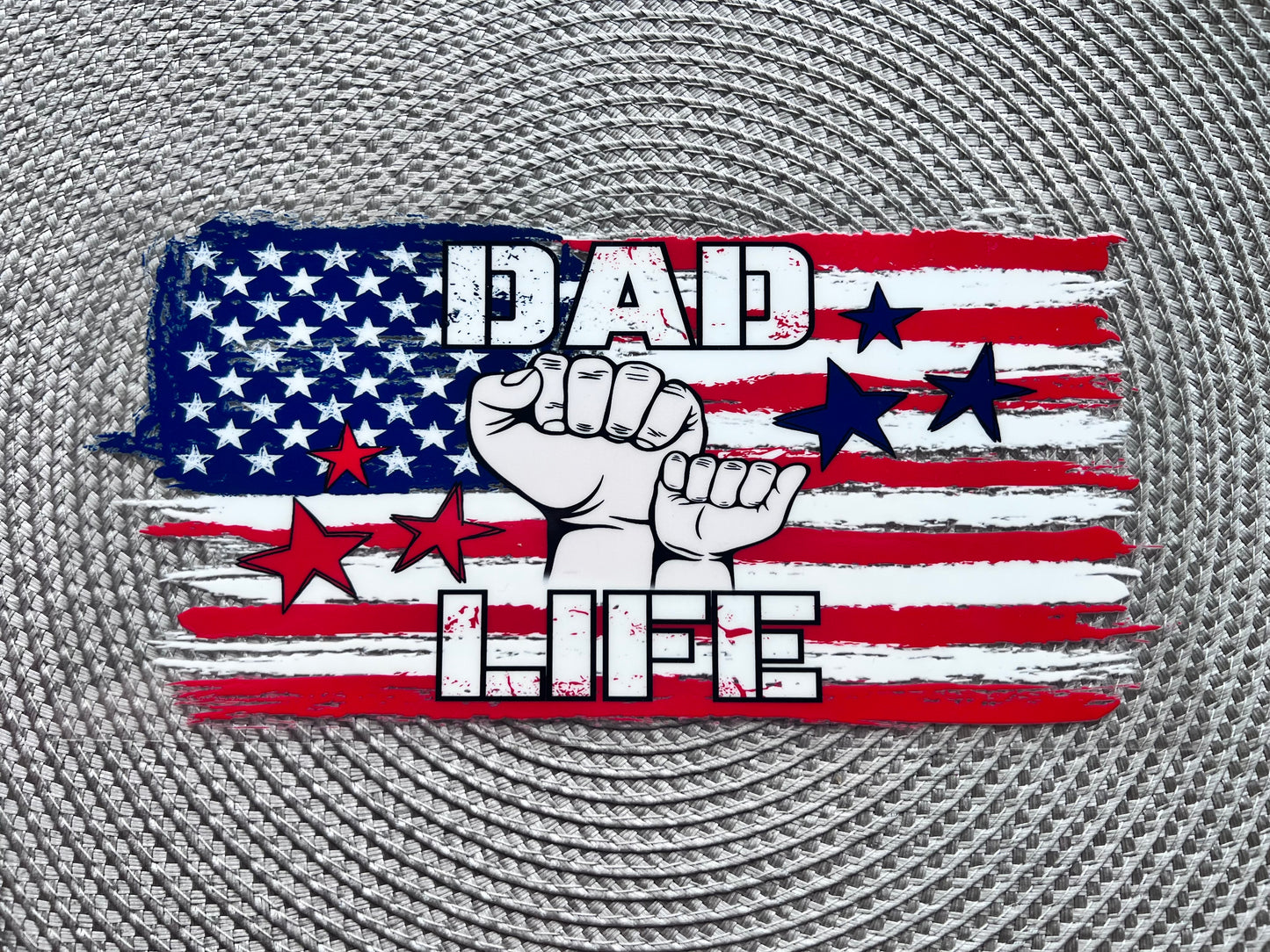 Dad life | UV DTF glass can wrap