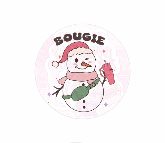 Bougie snowman | 20oz tumbler wrap | DIGITAL DOWNLOAD