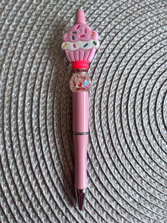 Pink cupcake pen