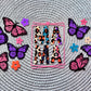 Mama butterflies | UV DTF glass can wrap