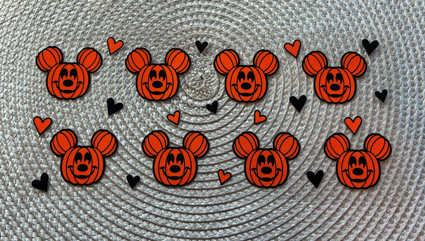 Mouse pumpkin | UV DTF glass can wrap