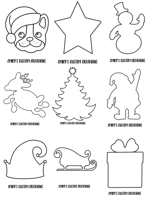 Christmas colouring page bundle