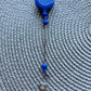 Dark blue beadable bar badge reel