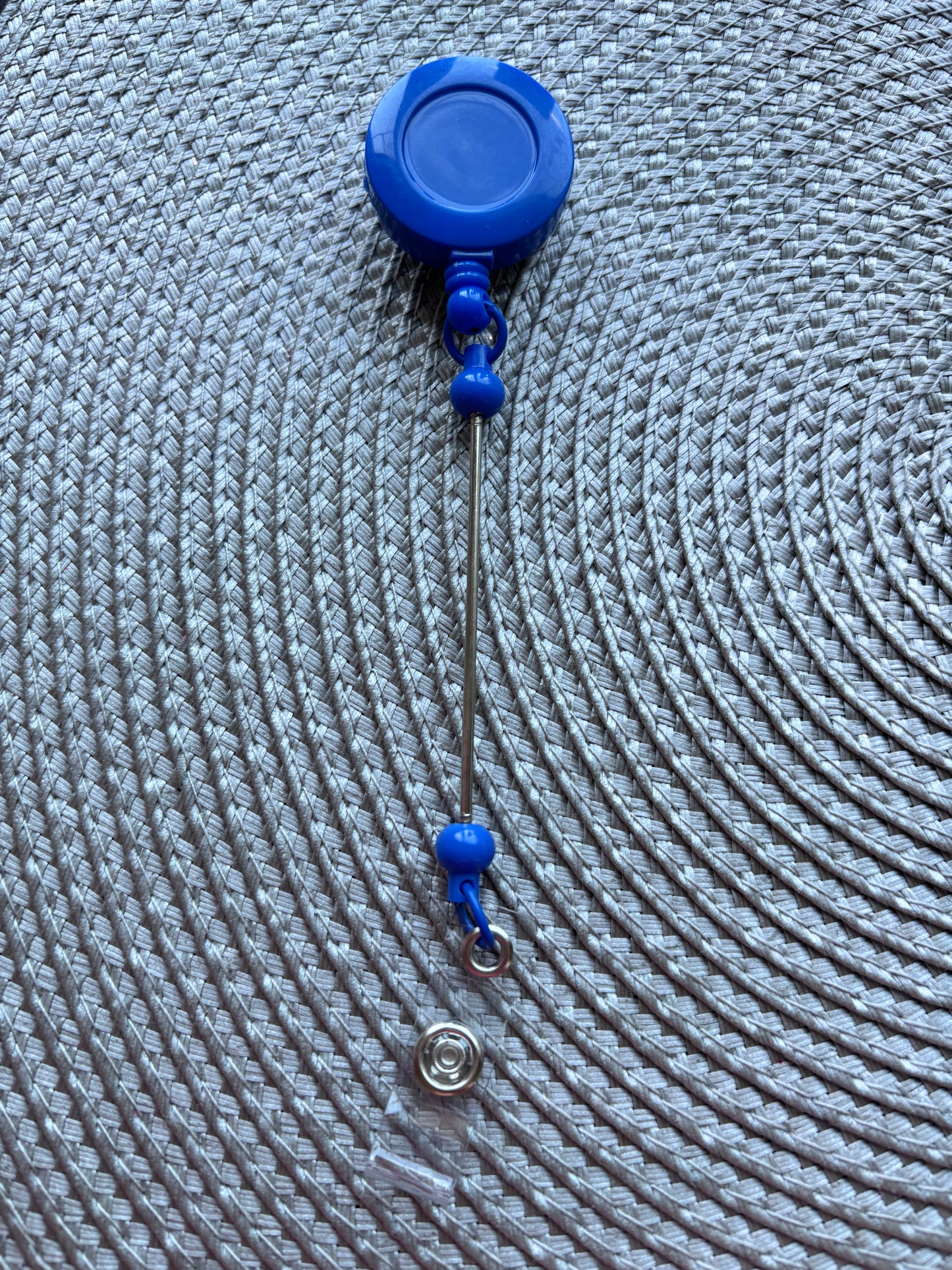 Dark blue beadable bar badge reel