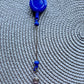 Royal blue beadable bar badge reel