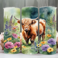 Highland cow flowers 20oz tumbler