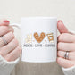 Peace love coffee mug