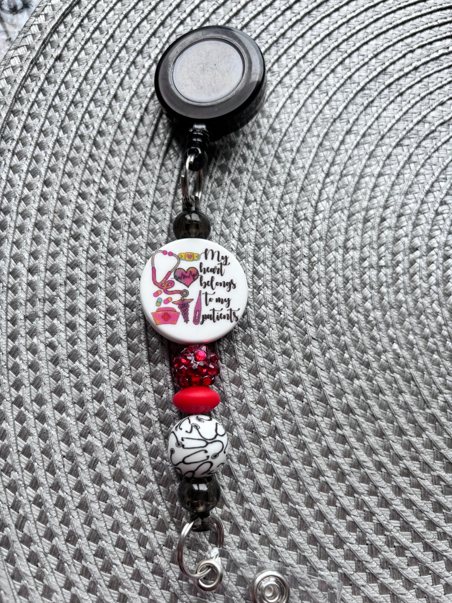 My heart belongs to my patients badge reel