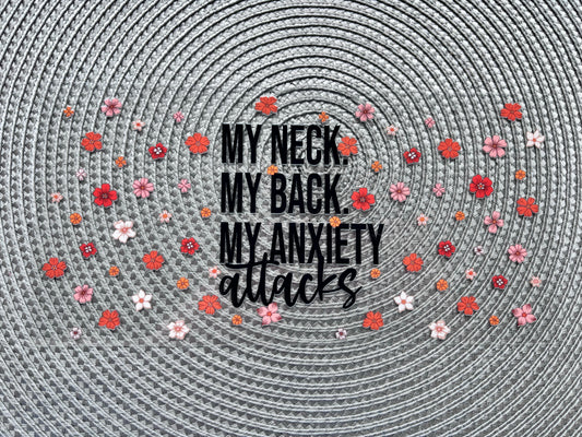 My neck my back my anxiety | UV DTF glass can wrap