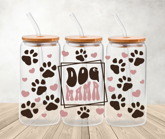 Dog mama | 20oz Libbey glass can