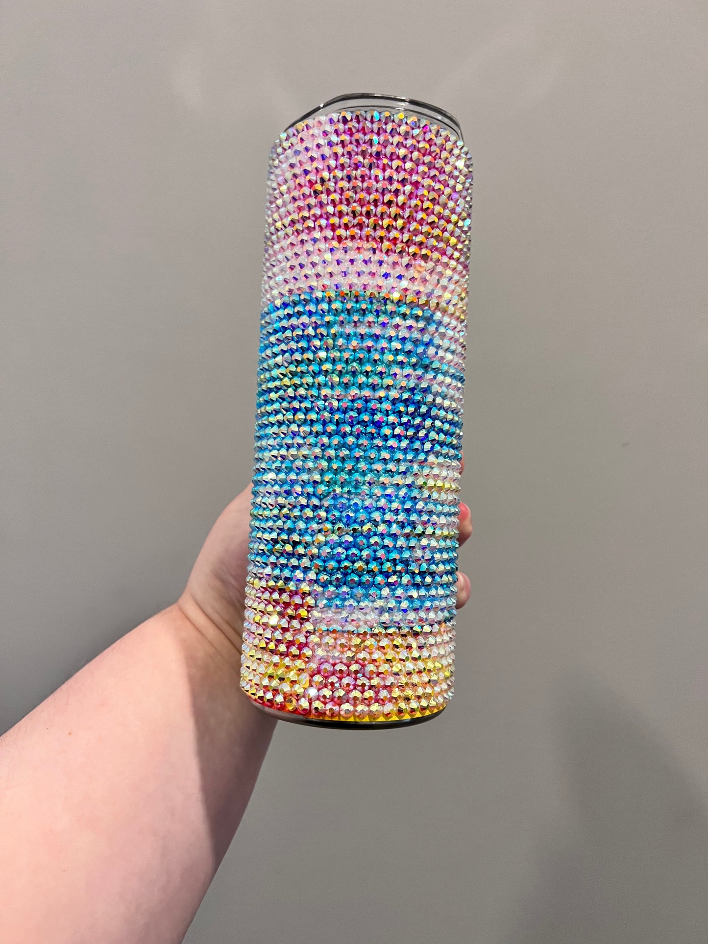 20oz rhinestone tumbler -sunset-