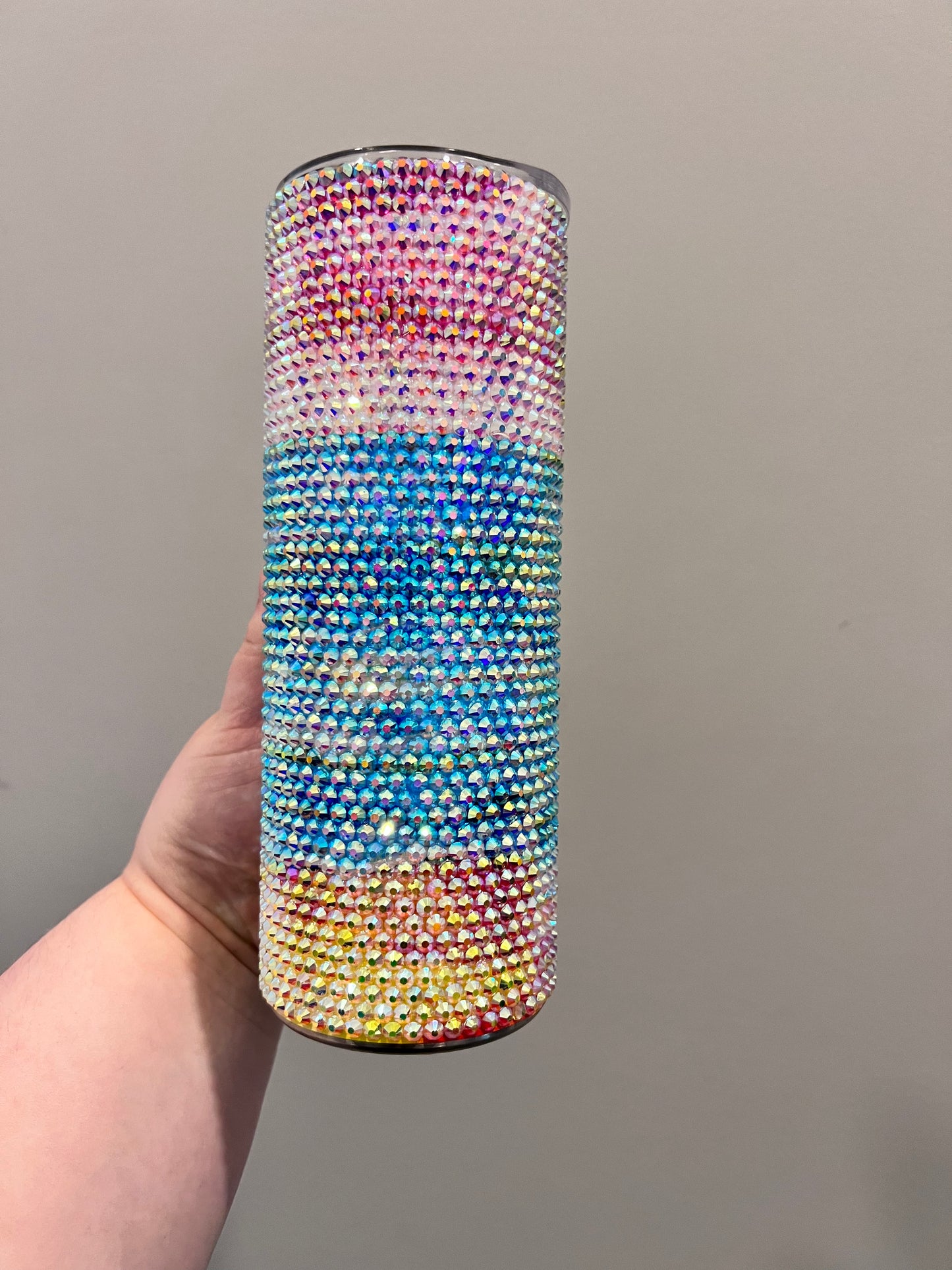 20oz rhinestone tumbler -sunset-