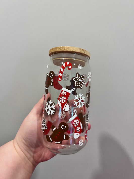 Gingerbread libbey glass can